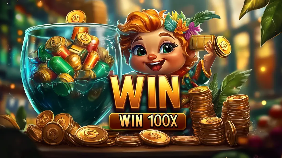 A bowl of coins and drinks with 'BONUS WIN 50X' text, alongside a cute cat character, highlights the massive win potential and fun bonuses at JILI16.