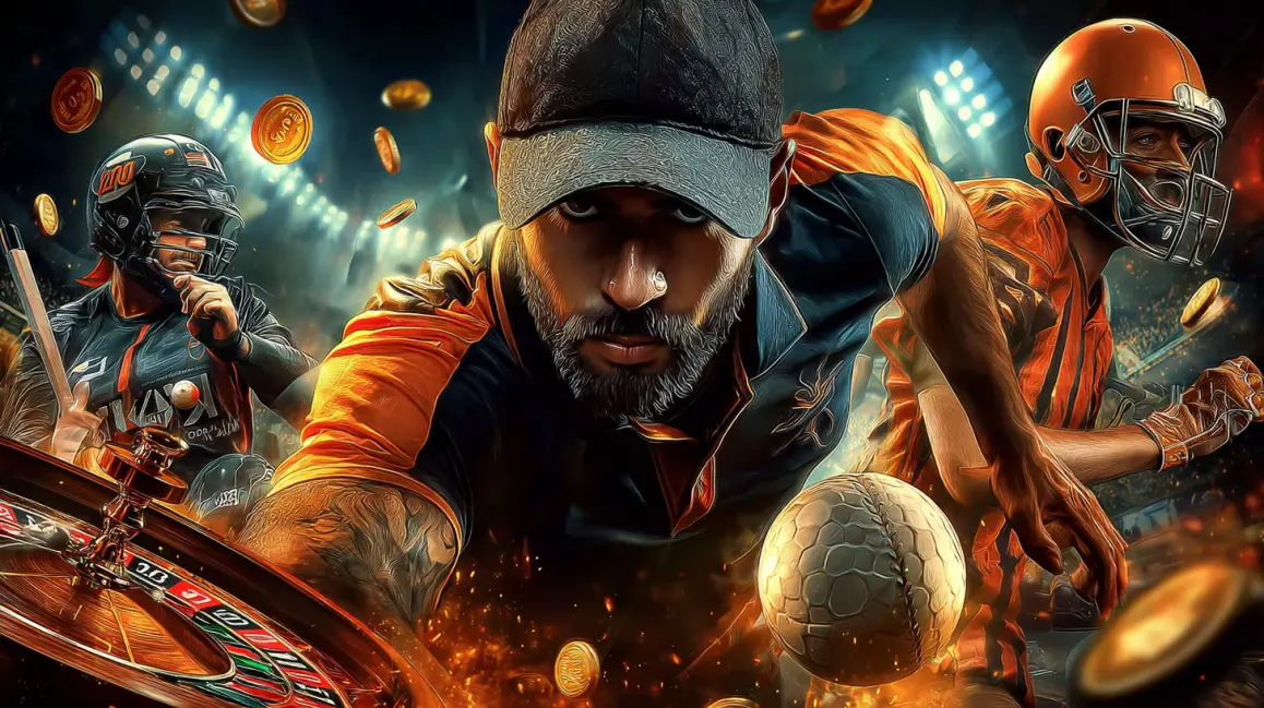  A handsome cricket player in a tropical setting represents the international cricket matches from around the world that you can bet on with the JILI16 sports app.