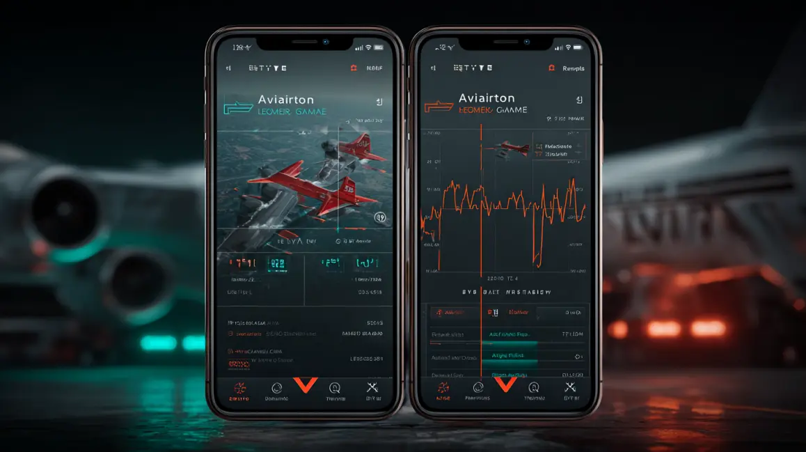 Two phones display the 'Avictor' app, showing a financial chart and a plane, representing the strategic and rewarding nature of playing crash games at JILI16.