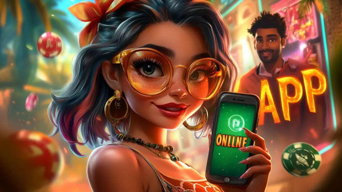 In a packed stadium, a woman holds a phone with a sports betting app, showcasing the thrilling live betting experience and instant access to odds you get with JILI16.